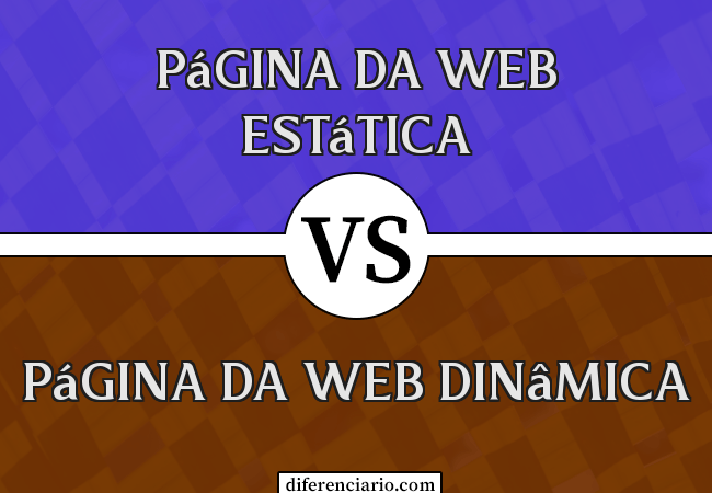 Diferença entre página da Web estática e página da Web dinâmica