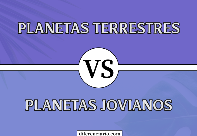 Diferença entre planetas terrestres e planetas jovianos
