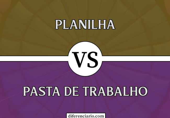 Diferença entre planilha e pasta de trabalho