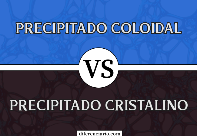 Diferença entre precipitado coloidal e precipitado cristalino