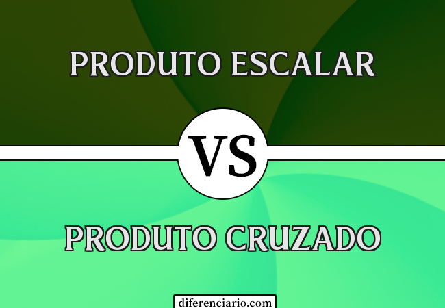 Diferença entre produto escalar e produto cruzado