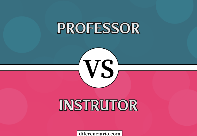 Diferença entre professor e instrutor