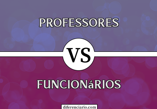 Diferença entre professores e funcionários