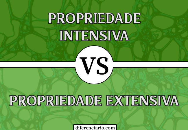 Diferença entre Propriedade Intensiva e Propriedade Extensiva