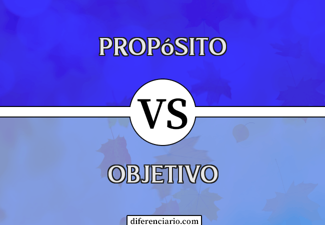 Diferença entre propósito e objetivo