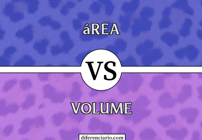 Diferença entre área e volume