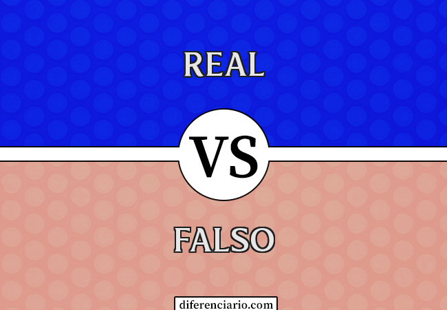 Diferença entre real e falso