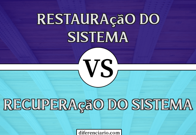 Diferença entre restauração do sistema e recuperação do sistema