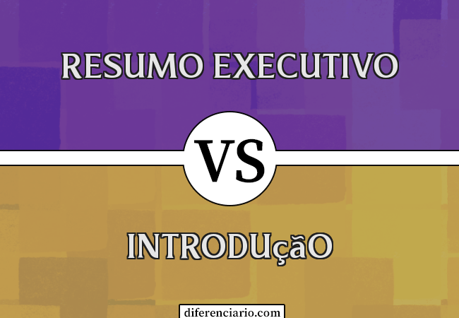 Diferença entre Resumo Executivo e Introdução