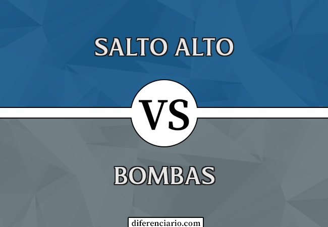 Diferença entre salto alto e bombas