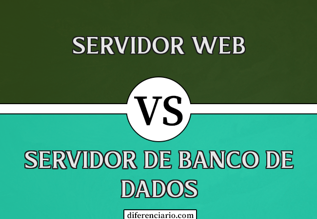 Diferença entre servidor Web e servidor de banco de dados