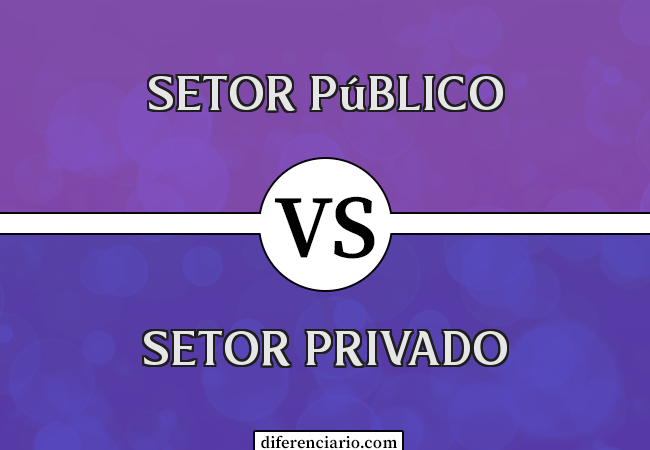 Diferença entre setor público e setor privado