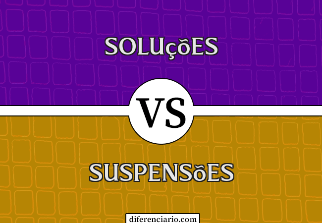 Diferença entre soluções e suspensões