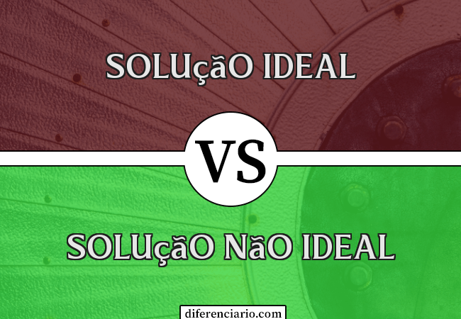 Diferença entre a solução ideal e a solução não ideal