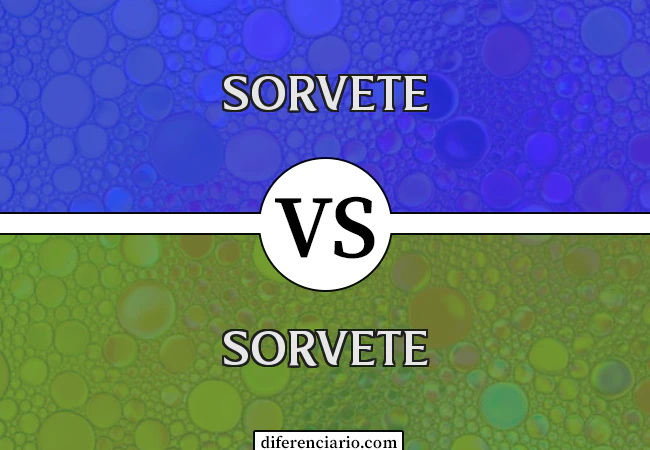 Diferença entre sorvete e sorvete