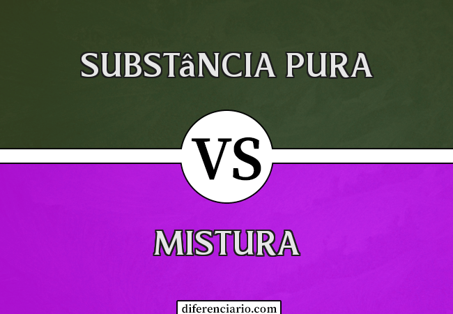 Diferença entre substância pura e mistura