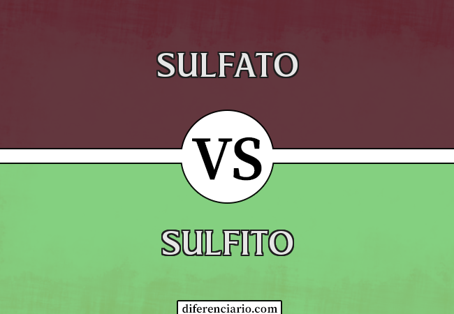 Diferença entre sulfato e sulfito