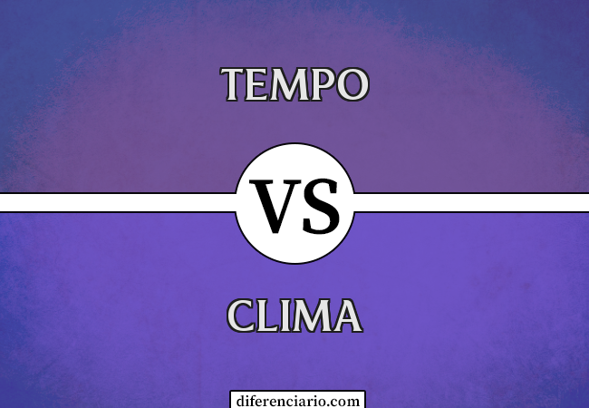 Diferença entre tempo e clima