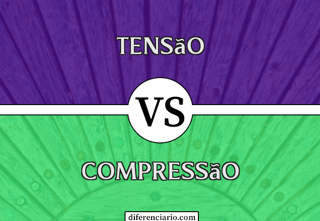 Diferença entre tensão e compressão