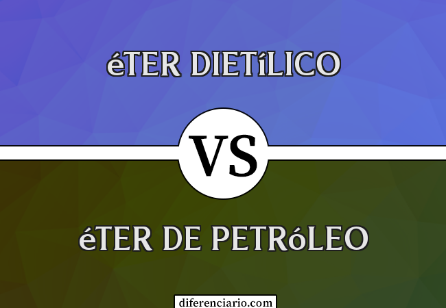 Diferença entre éter dietílico e éter de petróleo