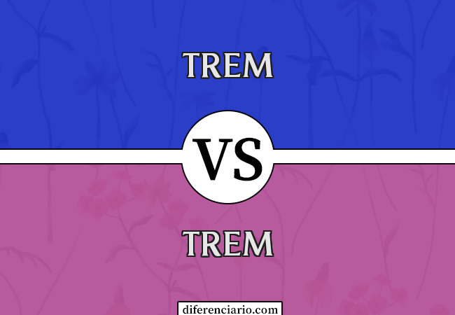 Diferença entre trem e trem