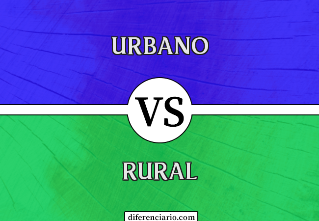 Diferença entre urbano e rural