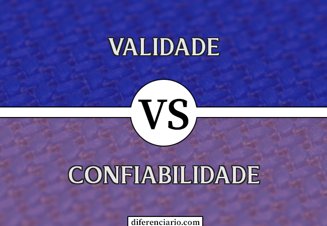 Diferença entre validade e confiabilidade