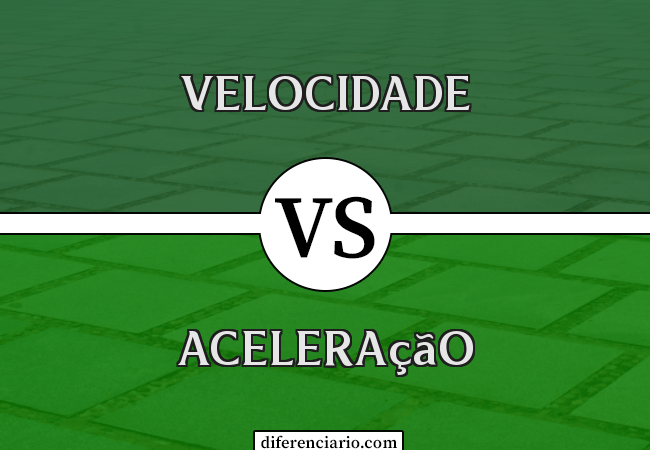 Diferença entre velocidade e aceleração