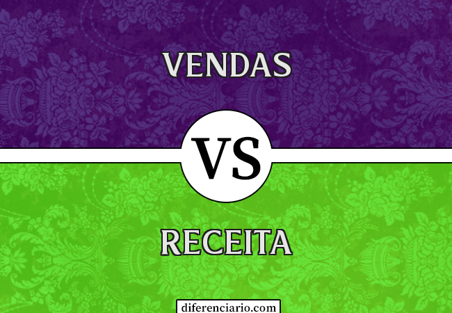 Diferença entre vendas e receita