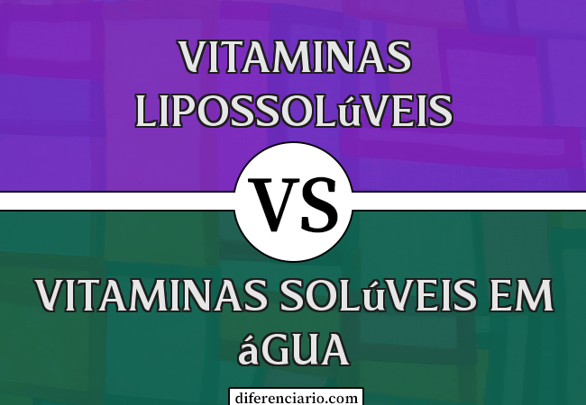 Diferença entre vitaminas lipossolúveis e vitaminas solúveis em água