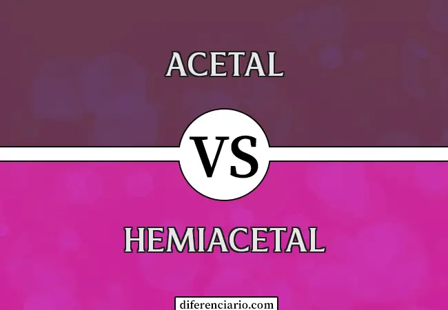 Diferencia entre acetal y hemiacetal