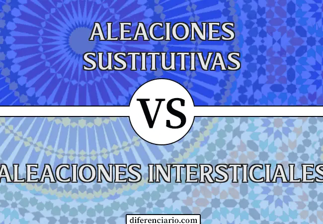 Diferencia entre aleaciones sustitutivas y aleaciones intersticiales