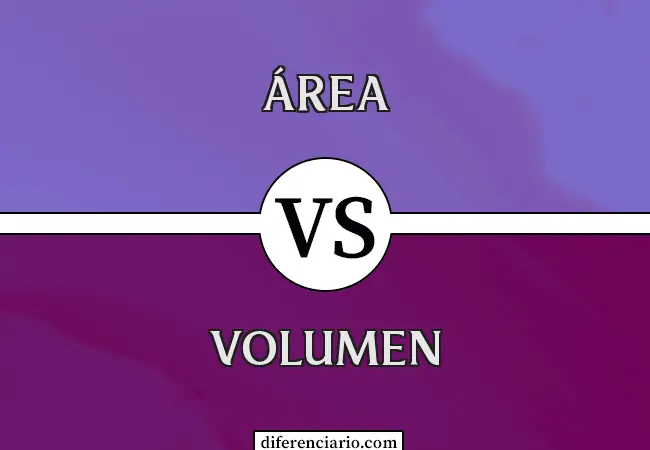 Diferencia entre área y volumen