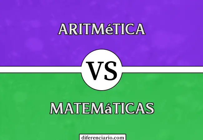 Diferencia entre Aritmética y Matemáticas