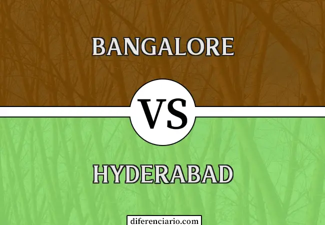 Diferencia entre Bangalore y Hyderabad