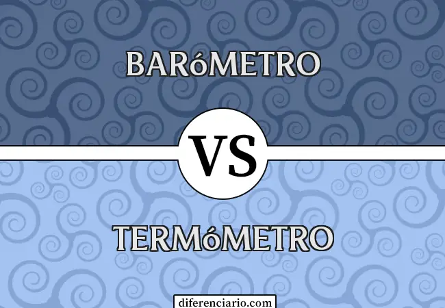 Diferencia entre barómetro y termómetro