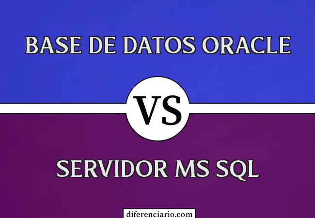 Diferencia entre base de datos Oracle y MS SQL Server