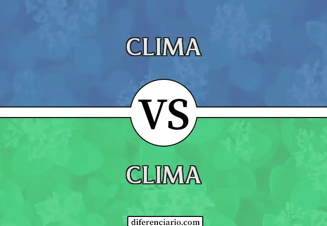 Diferencia entre tiempo y clima