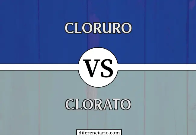 Diferencia entre cloruro y clorato