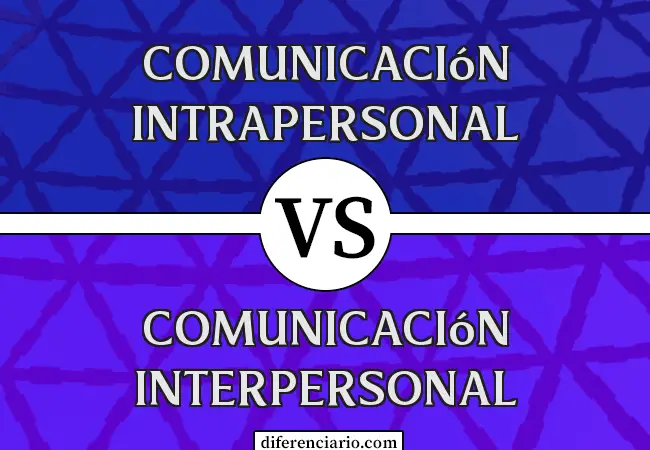 Diferencia entre Comunicación Intrapersonal y Comunicación Interpersonal