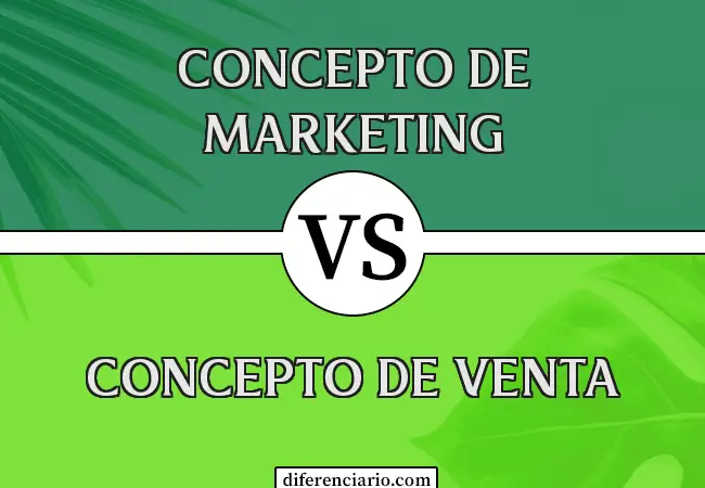 Diferencia entre concepto de marketing y concepto de venta