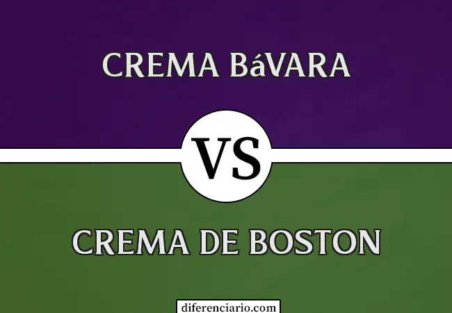 Diferencia entre crema bávara y crema de Boston