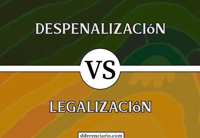 Diferencia entre despenalización y legalización