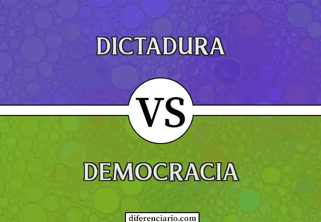 Diferencia entre Dictadura y Democracia