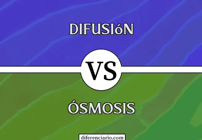 Diferencia entre difusión y ósmosis