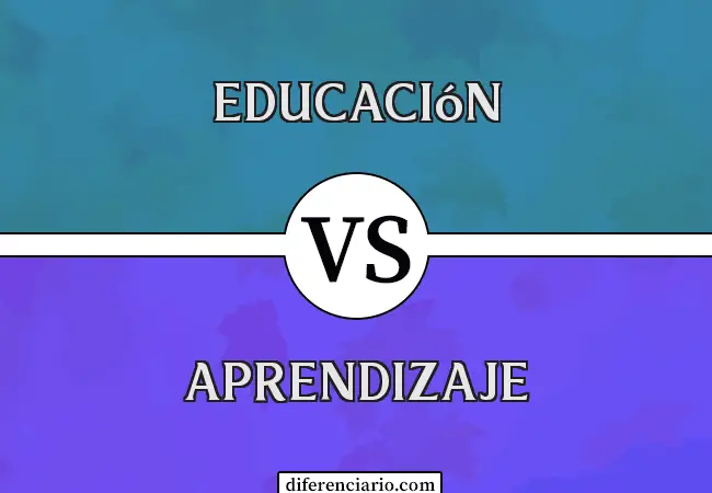 Diferencia entre educación y aprendizaje