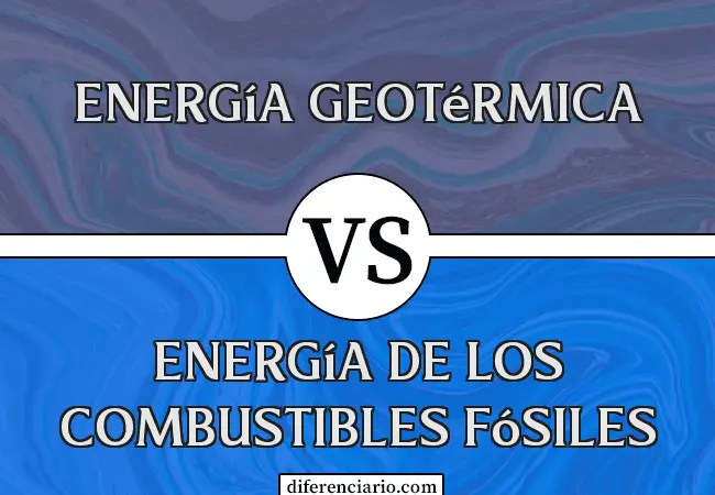 Diferencia entre energía geotérmica y energía de los combustibles fósiles
