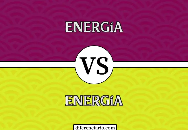 Diferencia entre energía y potencia
