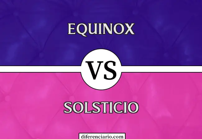 Diferencia entre Equinoccio y Solsticio