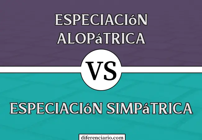 Diferencia entre Especiación Alopátrica y Especiación Simpátrica
